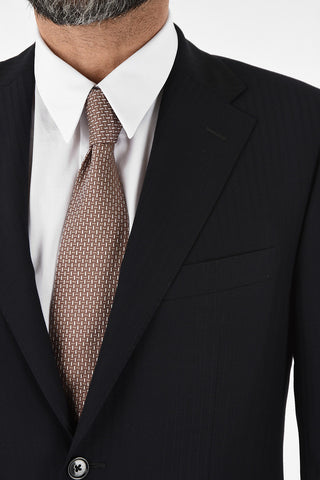side vent tone-on-tone pinstriped drop 6R 2-button MANTUA suit