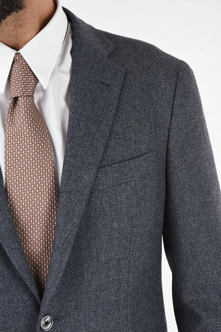 plain herringbone drop 6R side vent patch pocket 2-button GATE blazer