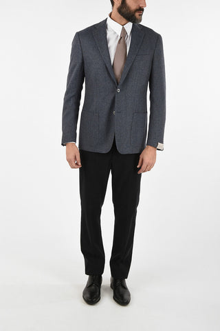 plain herringbone drop 6R side vent patch pocket 2-button GATE blazer