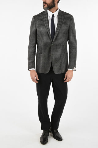 gun club check drop 6R side vent patch pocket 2-button GATE blazer