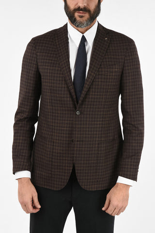 CC COLLECTION gun club check drop 6R side vent 2-button RIGHT blazer