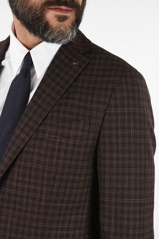 CC COLLECTION gun club check drop 6R side vent 2-button RIGHT blazer