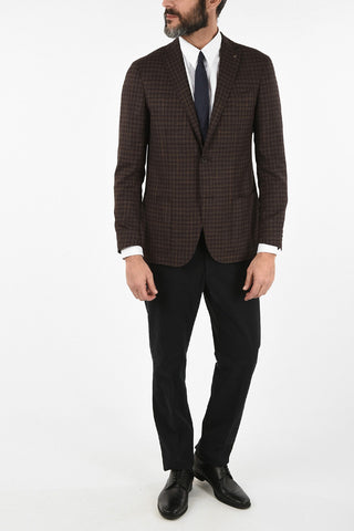 CC COLLECTION gun club check drop 6R side vent 2-button RIGHT blazer
