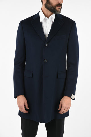 three-quarter length 3-button chesterfield coat