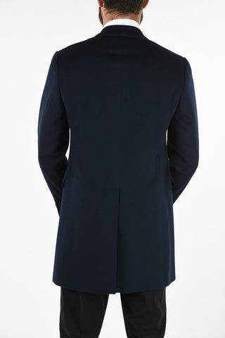 three-quarter length 3-button chesterfield coat