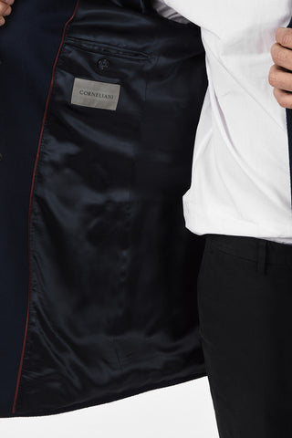three-quarter length 3-button chesterfield coat