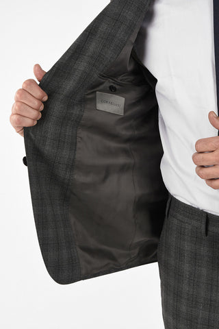 drop 6R side vent patch pocket tartan 2-button MANTUA Suit