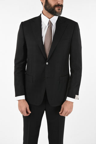 side vent Tone-on-tone check drop 6R 2-button MANTUA suit