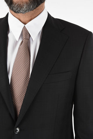 side vent Tone-on-tone check drop 6R 2-button MANTUA suit