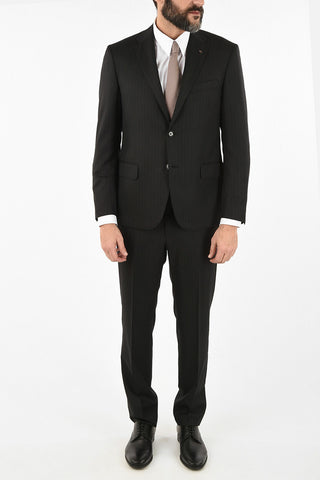 CC COLLECTION side vent pinstriped drop 7R 2-button RIGHT suit