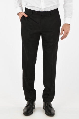 CC COLLECTION side vent pinstriped drop 7R 2-button RIGHT suit