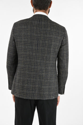 CC COLLECTION check drop 6R side vent 2-button RIGHT blazer