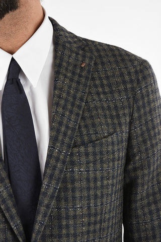 CC COLLECTION check drop 6R side vent 2-button RIGHT blazer