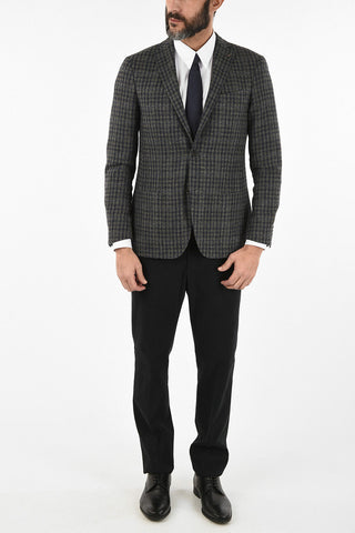 CC COLLECTION check drop 6R side vent 2-button RIGHT blazer