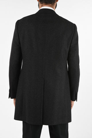 three-quarter length 3-button chesterfield coat
