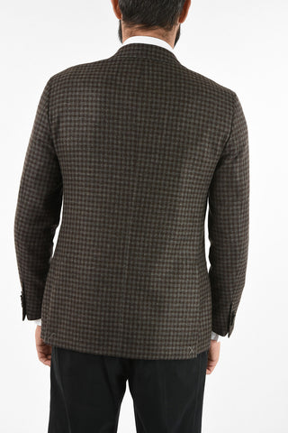 CC COLLECTION check cashmere drop 6R notch lapel 2-button RIGHT blazer