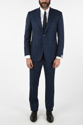 side vent Tone-on-tone check drop 6R 2-button MANTUA suit