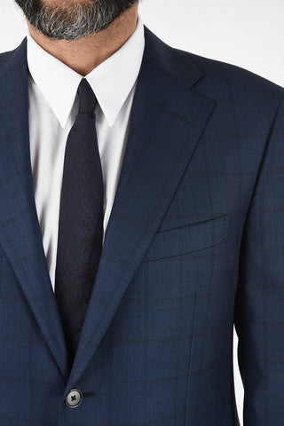 side vent Tone-on-tone check drop 6R 2-button MANTUA suit