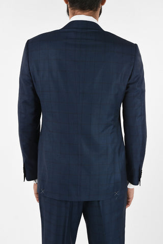 side vent Tone-on-tone check drop 6R 2-button MANTUA suit