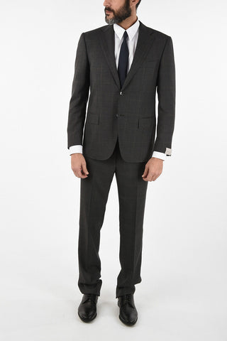 side vent windowpane check drop 6R 2-button MANTUA suit