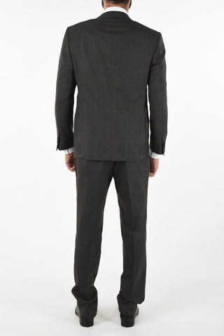 side vent windowpane check drop 6R 2-button MANTUA suit