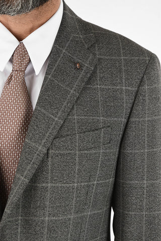 CC COLLECTION side vent windowpane check drop 7R 2-button RIGHT suit