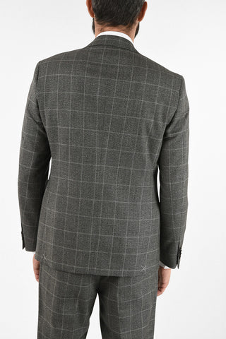 CC COLLECTION side vent windowpane check drop 7R 2-button RIGHT suit