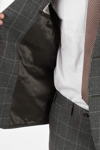 CC COLLECTION side vent windowpane check drop 7R 2-button RIGHT suit