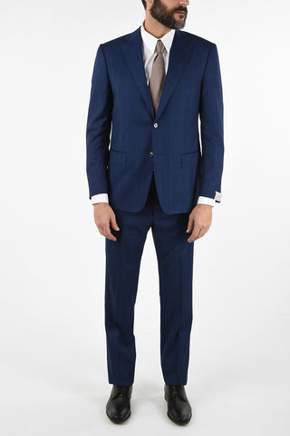 side vent windowpane check drop 6R 2-button MANTUA suit