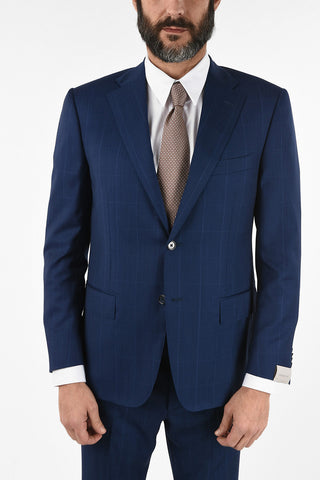side vent windowpane check drop 6R 2-button MANTUA suit