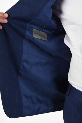 side vent windowpane check drop 6R 2-button MANTUA suit