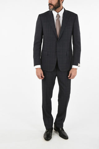 side vent windowpane check drop 6R 2-button MANTUA suit