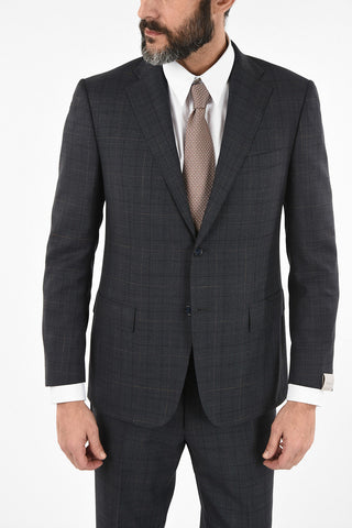 side vent windowpane check drop 6R 2-button MANTUA suit
