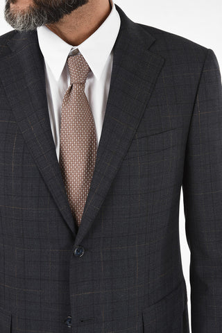 side vent windowpane check drop 6R 2-button MANTUA suit