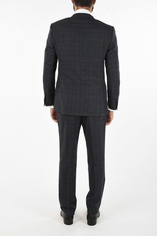 side vent windowpane check drop 6R 2-button MANTUA suit