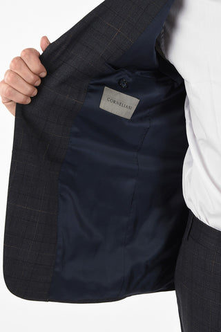 side vent windowpane check drop 6R 2-button MANTUA suit