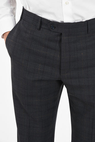 side vent windowpane check drop 6R 2-button MANTUA suit