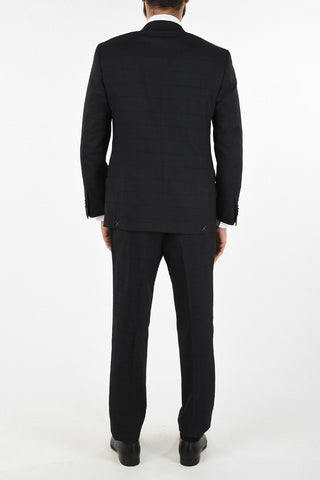 side vent Tone-on-tone windowpane check drop 6R 2-button MANTUA suit