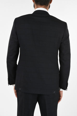 side vent Tone-on-tone windowpane check drop 6R 2-button MANTUA suit