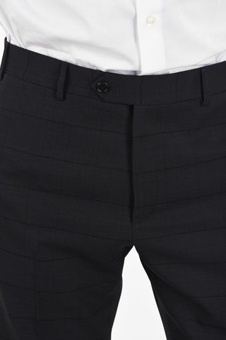 side vent Tone-on-tone windowpane check drop 6R 2-button MANTUA suit