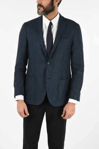 CC COLLECTION houndstooth drop 6R side vent 2-button RIGHT blazer