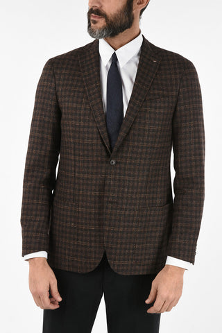 CC COLLECTION check drop 6R side vent notch lapel RIGHT blazer
