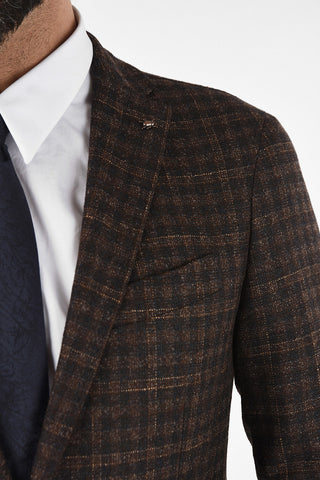 CC COLLECTION check drop 6R side vent notch lapel RIGHT blazer
