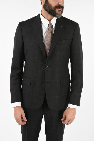 CC COLLECTION side vent chalk windowpane check drop 7R 2-button RIGHT suit