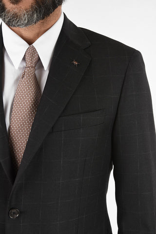 CC COLLECTION side vent chalk windowpane check drop 7R 2-button RIGHT suit