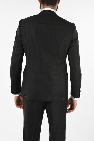 CC COLLECTION side vent chalk windowpane check drop 7R 2-button RIGHT suit