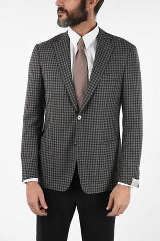 gun club check drop 6R side vent patch pocket 2-button GATE blazer