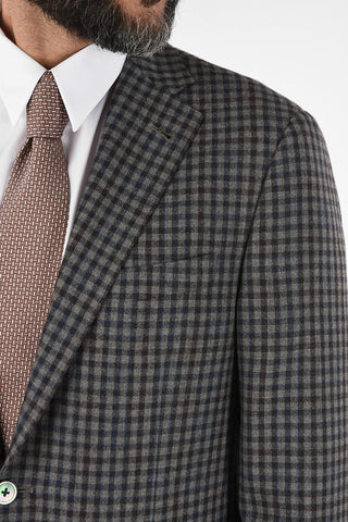 gun club check drop 6R side vent patch pocket 2-button GATE blazer