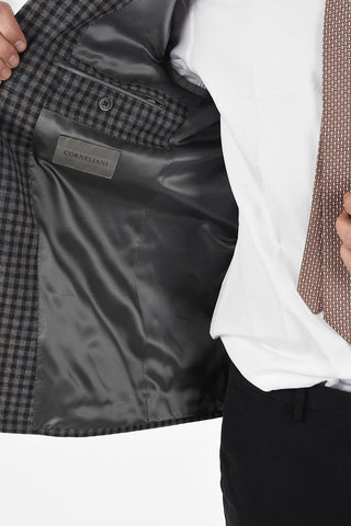 gun club check drop 6R side vent patch pocket 2-button GATE blazer