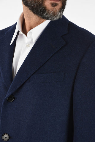 cashmere three-quarter length chesterfield coat